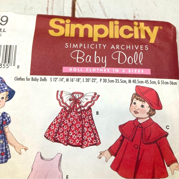 Simplicity Pattern #3879 Baby Doll Three Size Patterns 2007 - Picture 2 of 8